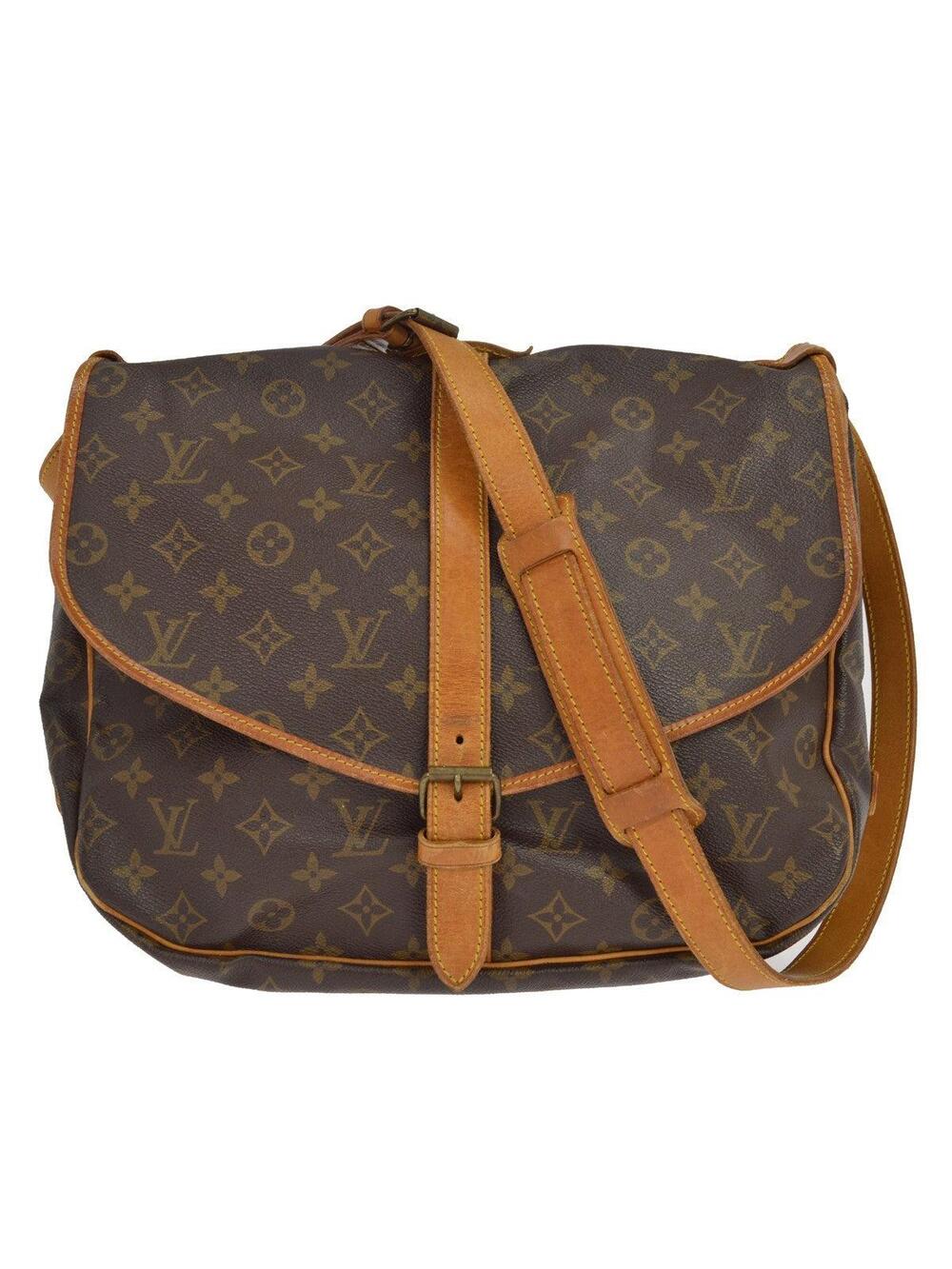 Louis Vuitton Saumur Handbag Canvas 35 #341372L89B